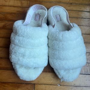 Ugg Fluff Yeah Slides Slippers - white